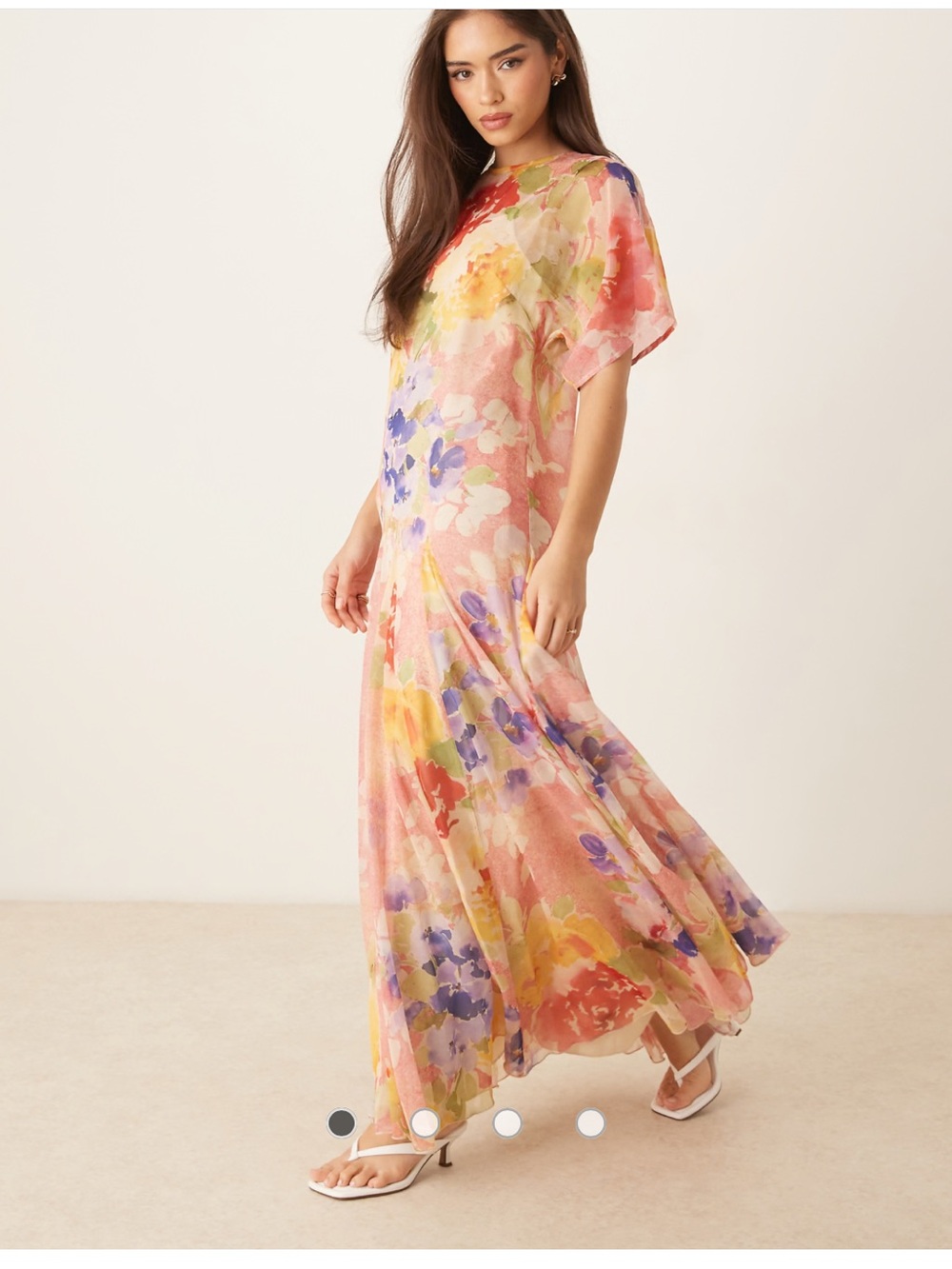 ASOS Watercolor Floral Maxi Dress